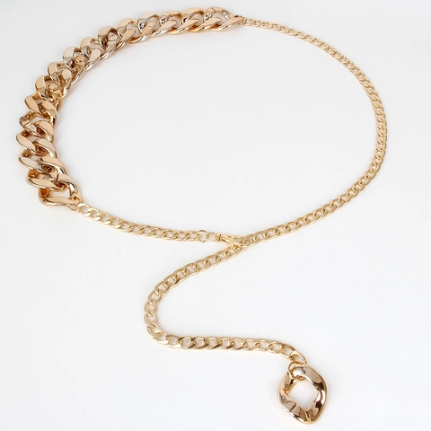 Cintura a Catena in Metallo da Donna Oro Argento Galvanizzato Stile Punk Accessorio per Abiti Gioielli per il Corpo Regolabili