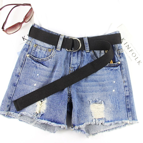 Cintura in Tela Unisex Fibbia in Lega Resistente Casual Tinta Unita Cinturino Regolabile per Uomo Donna Jeans Addestramento Militare