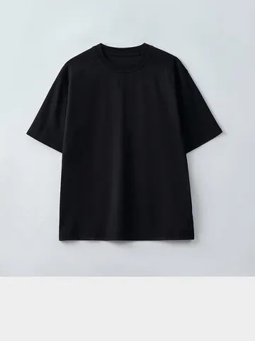 Men's Casual Cotton Blend T-Shirt Round Neck Loose Fit Summer Cooling Breathable Short Sleeve Top Basic Solid Color Tee