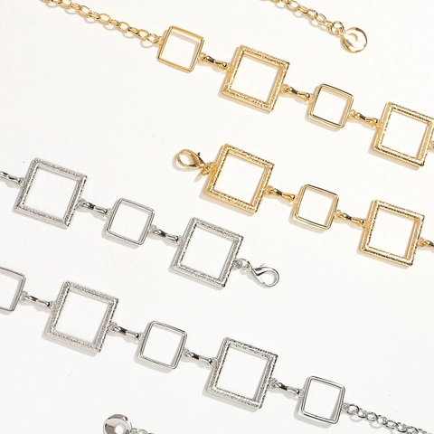 Geometric Square Metal Waist Chain Belt Fashion Decorative Hollow Out Gold Silver Color Body Chain For Women Dress Beach Accessories