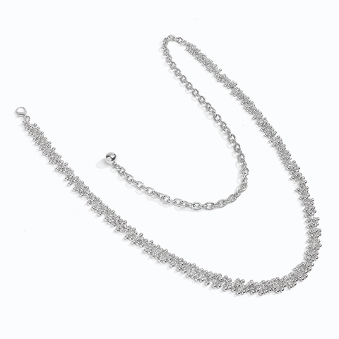 Elegante Cintura a Catena in Metallo per Donna Catena in Vita con Perline alla Moda Accessorio per Abito Oro Argento Regolabile