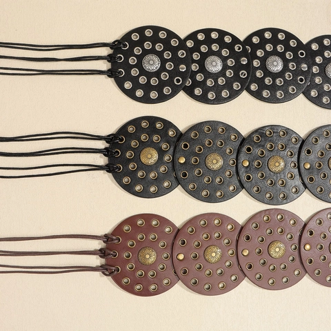 Bohemian Breite Taille Gürtel Für Damen Vintage Western PU Leder Sonnenblume Metallschnalle Hohl Rund Disc Link Einstellbare Bindegürtel