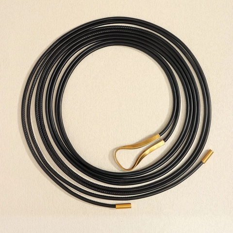 Minimalistische PU Leren Touw Tailleketting Voor Dames Geknoopte Dunne Riem Voor Jurken Hemden Elegante Gouden Legering Gesp Decoratie
