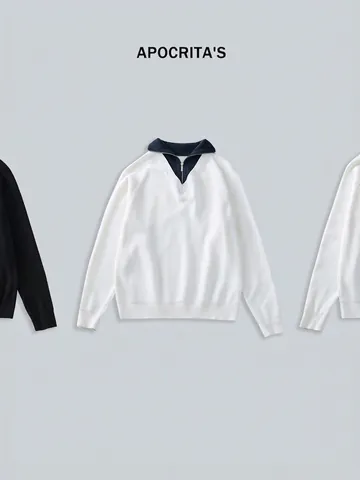 Heren Nep Tweedelig Trui Casual Ruime Lazy Stijl Reverskraag Rits Gebreid Shirt Acryl Polyester Modal Ribgebreid Breigoed