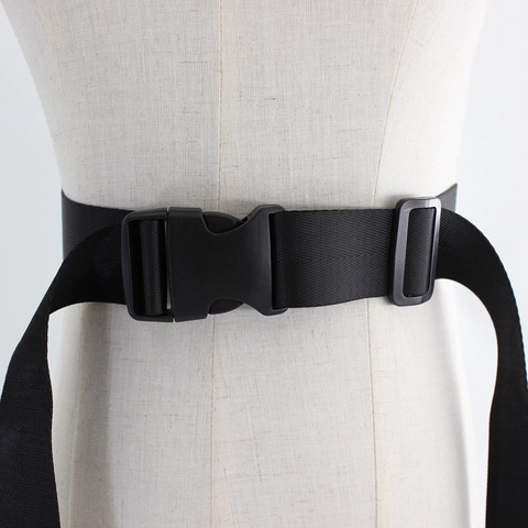 Cintura in Tela Regolabile da Donna Moda Casual Motivo a Scacchiera Fibbia in Plastica Non Metallica per Abiti Quotidiana