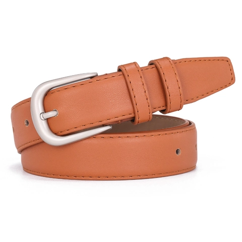 Women Fashion Commuter PU Leather Belt Minimalist Alloy Needle Buckle Waistband Versatile Solid Color Pants Belt Daily Jewelry Accessory