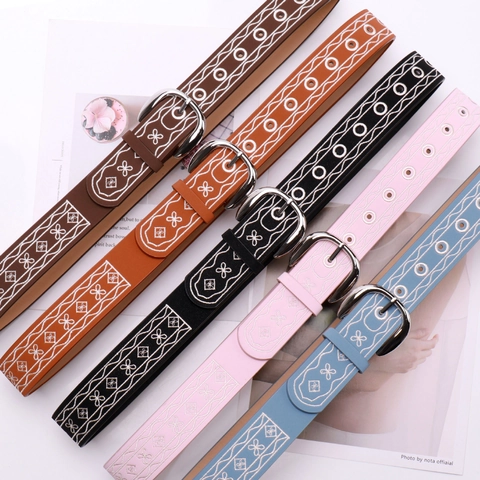 Vintage Stickerei Muster PU Leder Gürtel Für Damen Mode Legierung Schnalle Taillengürtel Für Jeans Kleid Dekorative Gürtel