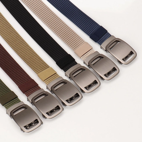 Cintura Tattica da Uomo in Nylon Con Fibbia Automatica in Lega Ispessita Cintura da Allenamento Militare Outdoor Cintura Casual Unisex