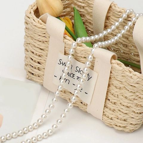 Elegante Catena da Vita con Perle Artificiali Multistrato per Donna Stile Francese Lusso Leggero Cintura Regolabile in Lega per Abito Gioielli Accessori