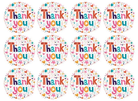 Round Cartoon Dinosaur Unicorn Animal Thank You Seal Stickers For Gift Bag Party Favor Decoration Printed Adhesive Label