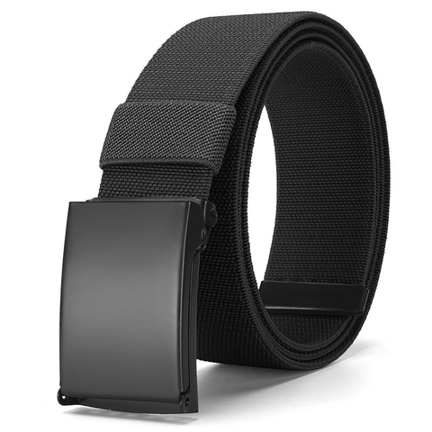 Men's Stretch Braided Belt With Iron Smooth Buckle Tactical Outdoor Adjustable Elastic Woven Waistband For Jeans Casual Accessories