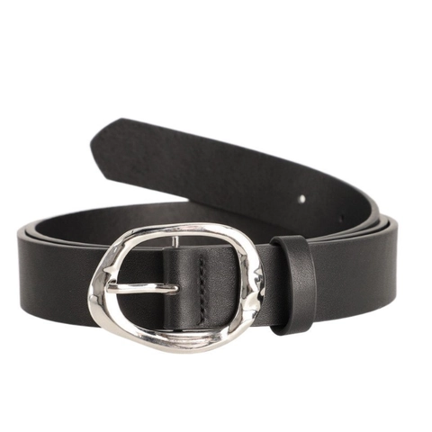 Ceinture en Cuir PU pour Femmes Avec Boucle à Ardillon en Alliage Irrégulière Ceinture Couleur Unie pour Jeans Robe