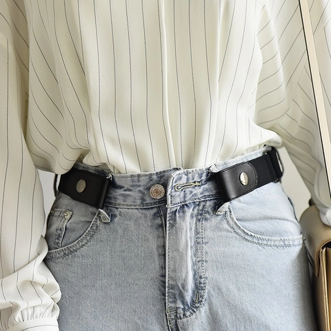 Buckle-Free Invisible Elastic Belt For Jeans Adjustable Stretch Lazy Belt For Men Women No Bulge No Hassle Waist Belts