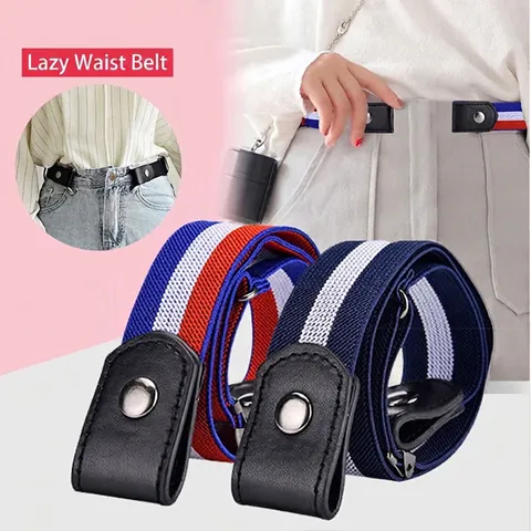 Buckle-Free Invisible Elastic Belt For Jeans Adjustable Stretch Lazy Belt For Men Women No Bulge No Hassle Waist Belts