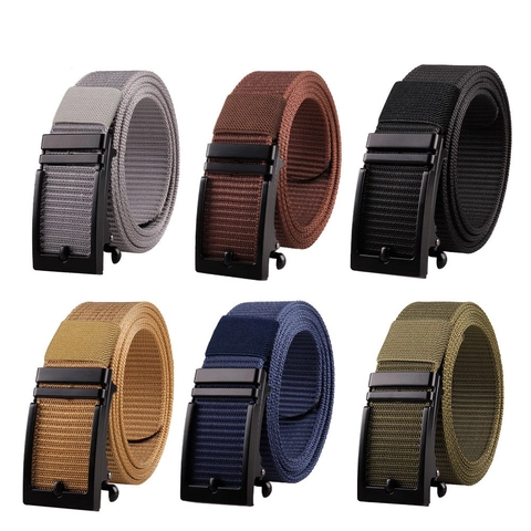 Herren Leinwand Taktischer Gürtel Mit Legierungsschnalle Robuster Gewebter Taillengurt Für Outdoor Training Arbeitshosen Casual Accessoire