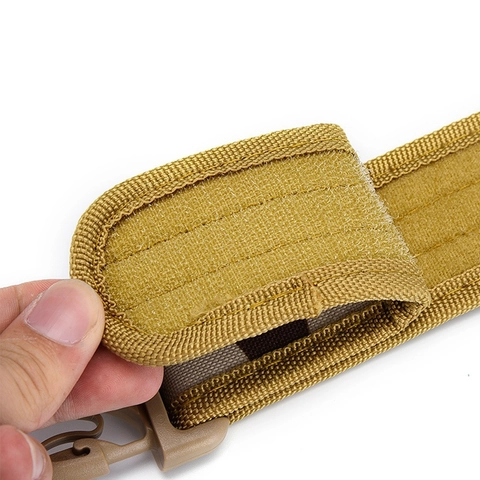 Tactical Belt For Men Outdoor Military Camouflage Oxford Cloth Waist Belt With Quick Release Plastic Buckle Durable Adjustable Belt