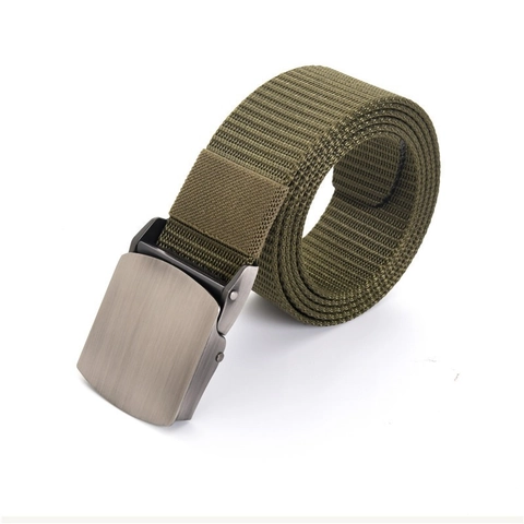 Tactical Nylon Woven Belt With Alloy Buckle Outdoor Casual Braided Waistband Adjustable Webbing Belt For Men Women