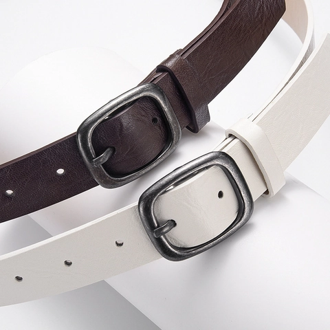 Women Leopard Print PU Leather Belt With Vintage Alloy Pin Buckle Casual Versatile Waist Strap For Jeans Dresses Pants