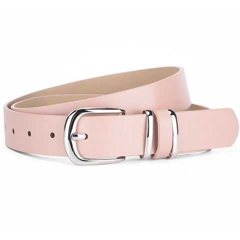 Women Slim PU Leather Belt With Silver Metal Horseshoe Needle Buckle Versatile Casual Fashion Accessory For Jeans Dresses