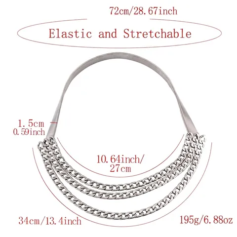 Elegante Mehrlagige Metallfeder Taillenkette Für Damen Mode Vielseitige Legierung Kettengürtel Für Kleid Dekoration Party Schmuck