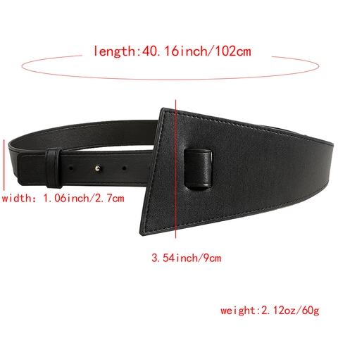 Dames Brede PU-Lederen Corsetriem Mode Geometrische Driehoekige Gesp Tailleband Voor Jurken Truien Jassen Decoratieve Riem