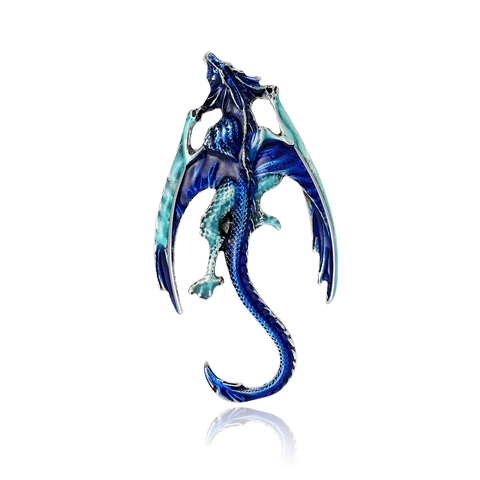 Western Dragon Enamel Brooch Pin Creative Alloy Drip Oil Flying Dragon Jewelry For Women Vintage Fantasy Accessory Gift