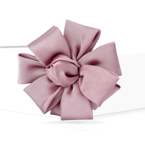 Elegant Handmade Satin Flower Dual-Use Brooch And Hair Clip For Women Stylish Multi-Layer Floral Fabric Breastpin Jewelry