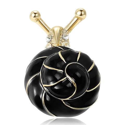Spilla a Forma di Lumaca in Lega di Smalto Creativa per Donna Spilla da Bavero Insetto Animale Strass Accessorio Abbigliamento Regalo