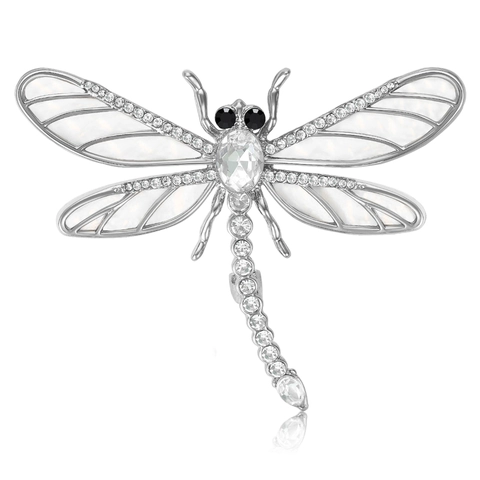 Elegante Legierung Strass Libelle Brosche Für Damen Vintage Insekt Tier Brosche Pin Für Anzug Mantel Kleidung Dekoration Schmuck