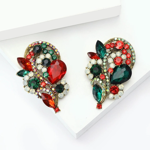 Vintage Legierung Blume Brosche Luxuriöse Strass Eingelegte Hohl Floral Pin Zubehör Für Damen Anzüge Und Mäntel Dekoration
