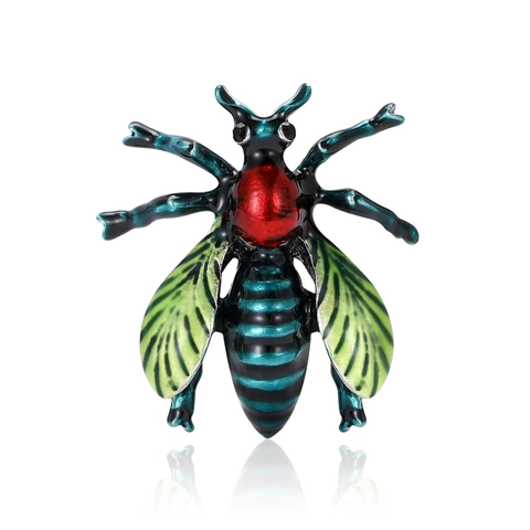 Vintage Alloy Enamel Insect Beetle Brooch Pin Colorful Animal Corsage Fashion Jewelry Accessory For Women Men Clothing Decor