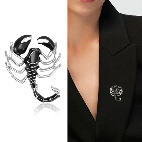 Spilla a Forma di Scorpione in Lega Smaltata Insetto per Donna Accessori Moda per Abito e Cappotto Gioielli Creativi