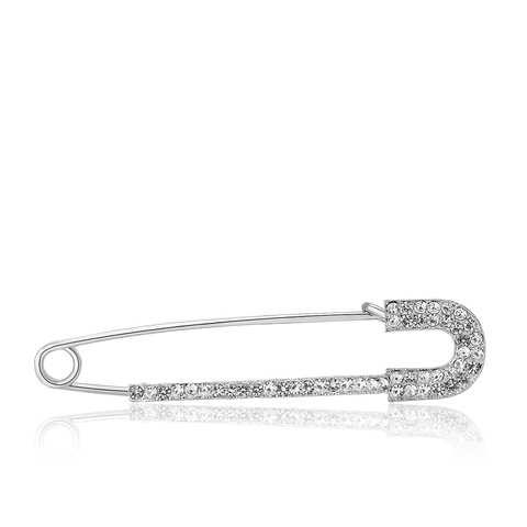 Exquisite Legierung Strass Sicherheitsnadel Brosche Für Damen Gold Silber Funkelnde Strass Mode Kleidung Anstecknadel Schmuck