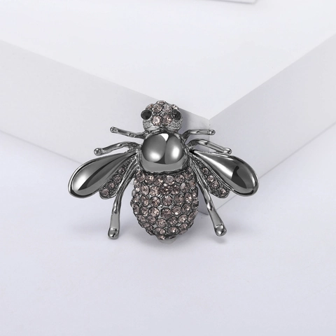 Spilla Ape in Lega Vintage per Donna con Strass Pavé Spilla Insetto Animale Elegante Accessorio per Completo per Banchetti e Feste