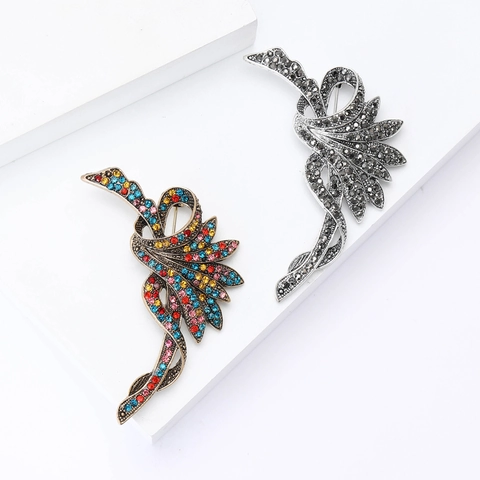 Lussuosa Spilla a Forma di Fiore in Lega con Strass per Donna Spilla Floreale Colorata Canna di Fucile per Abiti e Cappotti