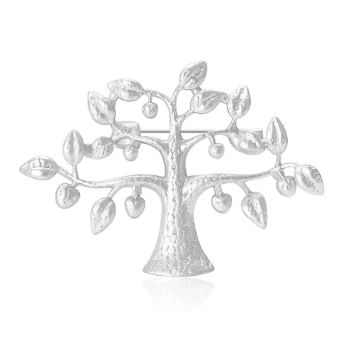 Minimalista Spilla Albero della Vita Oro Argento Opaco per Donna Moda Albero dei Soldi Abito Cappotto Gioielli Accessori Regalo