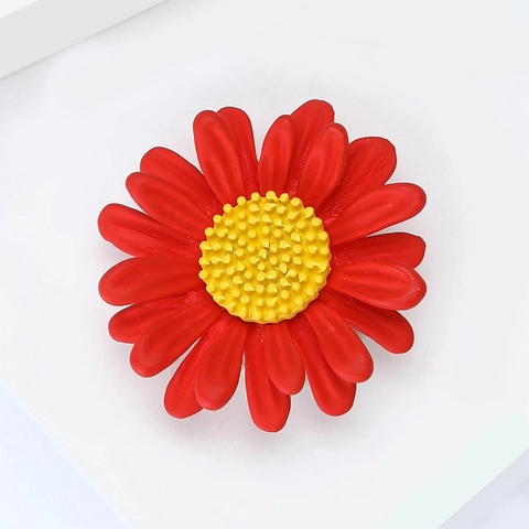 Korean Style Enamel Daisy Brooch For Women Sunflower Lapel Pin Anti-Exposure Safety Pin Fashion Floral Clothing Accessory