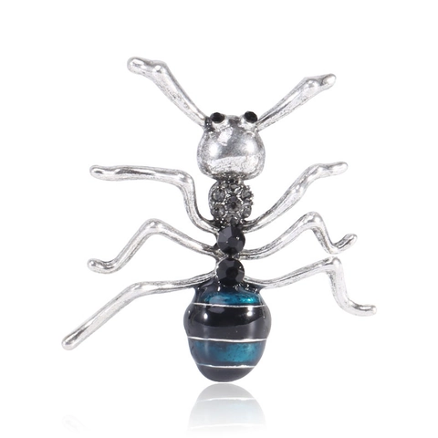 Creative Ant Shape Alloy Brooch Exquisite Enamel Drip Oil Rhinestone Insect Corsage For Women Men Fashion Animal Pin Jewelry