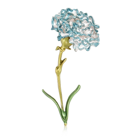Fashion Alloy Enamel Carnation Brooch For Women Pastoral Style Floral Breastpin Gift For Mother's Day Jewelry Accessory