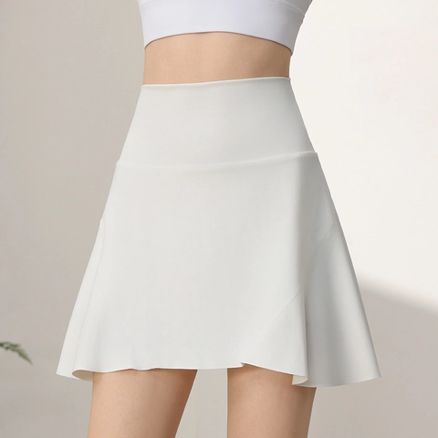 Damen Hohe Taille Sport Tennis Rock Nylon Elastan Gefalteter Golfrock Mit Seitentaschen Zum Laufen Yoga Fitness Sport