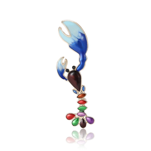 Spilla Aragosta Vintage in Lega di Smalto Moda Creativa Animali Marini Spille da Balia per Donna Uomo Accessori per Abiti Cappotti Gioielli Regalo
