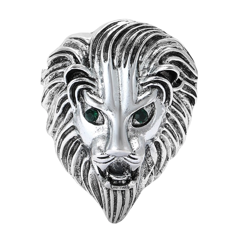 Vintage Löwenkopf Brosche Für Herren Anzug Legierung Strass Tier Reversnadel Mit Grünen Augen Gold Silber Mode Schmuck Accessoire