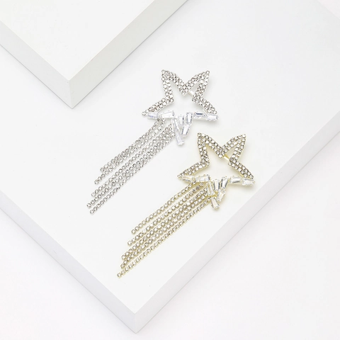 Spilla Nappina Stella in Lega per Donna Spilla Stella con Intarsi in Strass Gioielli alla Moda OL Regalo Accessori