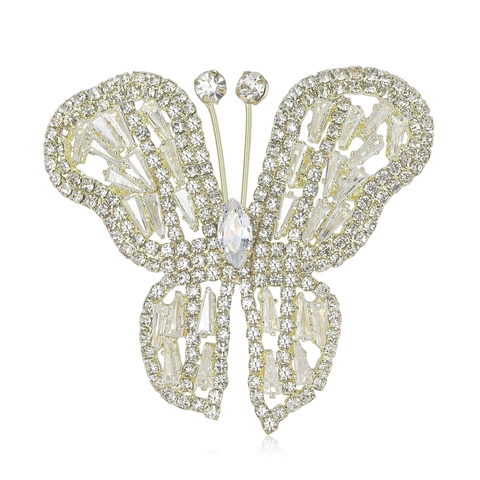 Luxuriöse Schmetterling Brosche Für Damen Funkelnde Strass Eingelegt Mode Anzug Accessoire Elegante Tierform Schmuck Geschenk