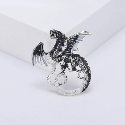 Vintage Westerse Draak Emaille Brosche Voor Heren Dames Mythische Gevleugelde Draak Reversspeld Legering Dier Pak Sieraden