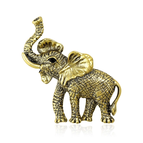Spilla a Forma di Elefante Vintage in Lega con Strass Strutturata per Donna Accessori per Giacche da Abito Gioielli