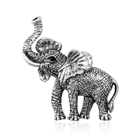 Spilla a Forma di Elefante Vintage in Lega con Strass Strutturata per Donna Accessori per Giacche da Abito Gioielli
