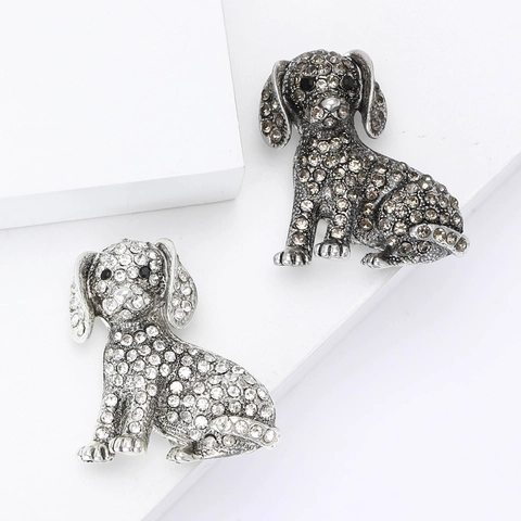 Legierung Brosche mit Strass im Hunde-Design Vielseitiges Tiermotiv für Anzüge Ideal als Dekoratives Accessoire und Geschenk
