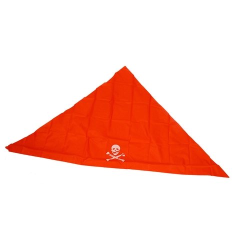 Set Accessori Costume da Pirata Include Bandana Rossa con Teschio Benda per Occhi Nera Orecchino Dorato per Cosplay di Halloween