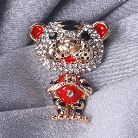 Simpatica Spilla a Forma di Tigre in Lega con Strass Smalto Gioielli Animali per Maglioni Sciarpe Decorazione Zaino Regalo Donna